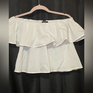 Womens Cropped Off-Shoulder Top
